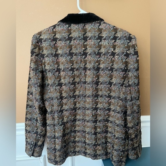 CARLISLE Women’s Vintage Boucle Blazer Wool Blend Unique Size 12 Quilted Long - Picture 5 of 5